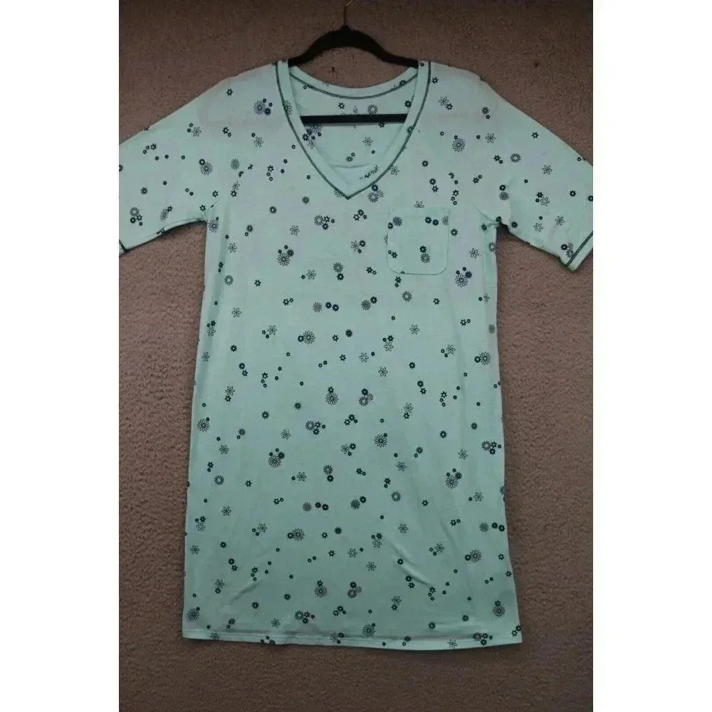 Cuddl Duds Women's Floral Sleepshirt-Size Small